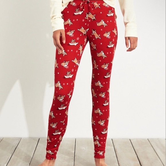 NWT Hollister Holiday Cozy Waffle Pyjama Gift Set, Red/White - Picture 7 of 9